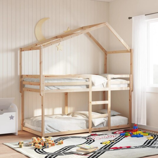 Køyeseng med tak 80x200 cm heltre furu 8721102669392 Køyeseng med tak 80x200 cm heltre furu 8721102669392