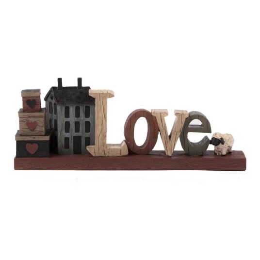 Inf Bokstavdesign borddekor ideell gave til bryllup innflytting love letter brand