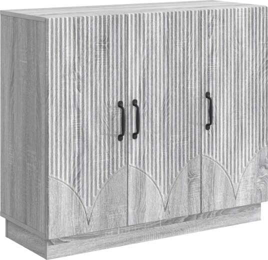 Serviesskap Grå sonoma 89 x 34,5 x 77 cm Konstruert tre Serviesskap Grå sonoma 89 x 34,5 x 77 cm Konstruert tre