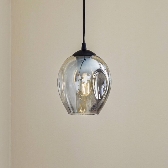 EMIBIG LIGHTING Starla pendellampe grafittglass 1 lyskilde rund