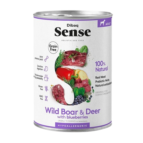 Dibaq Grain Free Villsvin & Hjort Våtfôr til Hund 12 x 380 g