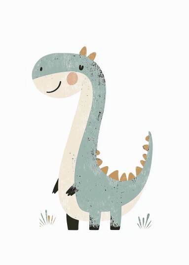 Plakat Søt Dinosaur