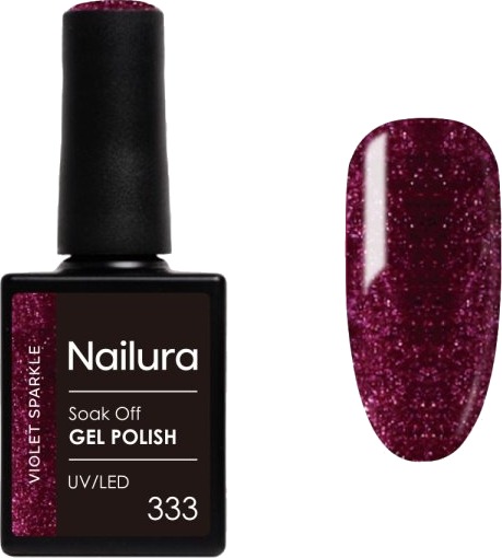 Nailura Gelpolish 333 – Violet Sparkle – 10 ml