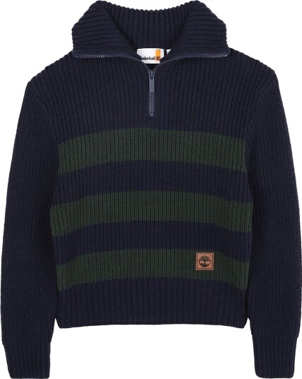 Timberland Genser m. GlidelåStrikk Navy/Grønn Timberland 12 år 152 Genser Blå