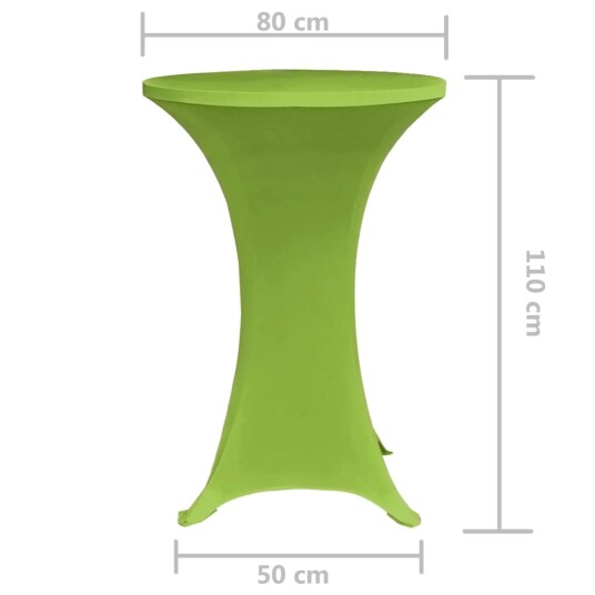  Elastisk Bordduk 2 stk 80 cm Grønn