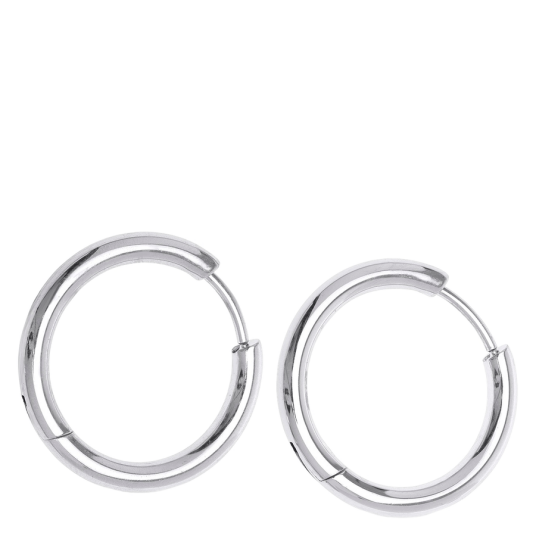 Timi Of Sweden Hollie Hoop Earrings Stainless Steel Silver 17mm Timi Of Sweden Hollie Hoop Earrings Stainless Steel Silver 17mm
