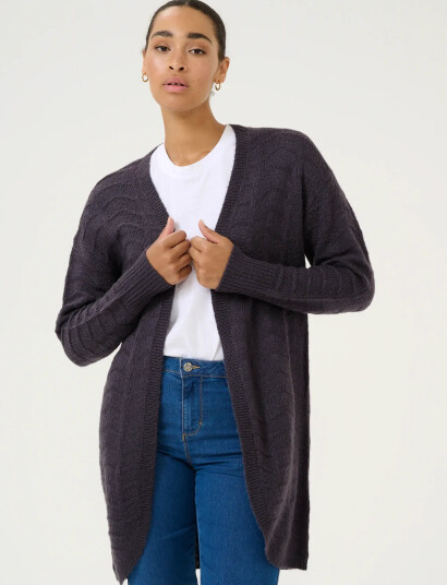 Kaffe Kaemria Knit Cardigan - Grey - XL Kaffe Kaemria Knit Cardigan - Grey - XL
