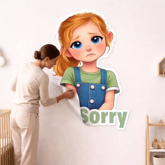 Personlig Veggklistremerke Karikatur / Tegneserie 9 Stiler AI Veggklistremerke Hvit vinyl