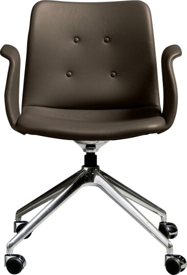 Sibast Furniture Bent Hansen Primum 4 stjerners Spisestol med Hjul Polert stål/Zenso 3 230 Sibast Furniture Bent Hansen Primum 4 stjerners Spisestol med Hjul Polert stål/Zenso 3 230