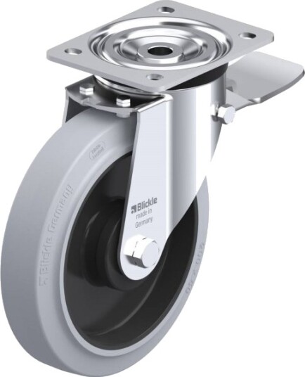 Blickle 287540 L-Poev 200Ka-St-Sg Styrehjul Med Bremse Hjuldiameter: 200 Mm Bæreevne (Maks.): 400 Kg 1 Stk