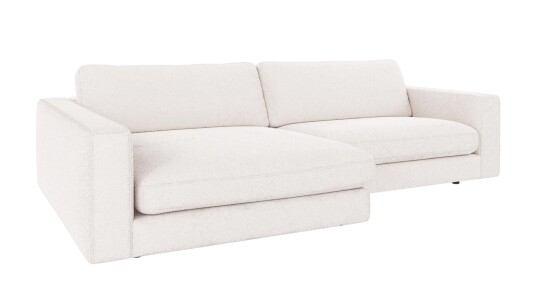 Rowico Home Duncan 3 seters sofa med sjeselong V Hvit Alice 101 258 x 150 x 78 cm Hvit