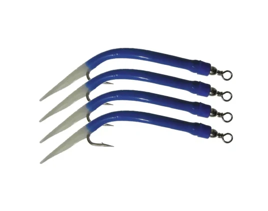 Wiggler gummimakk - 4pk blå - #12/0