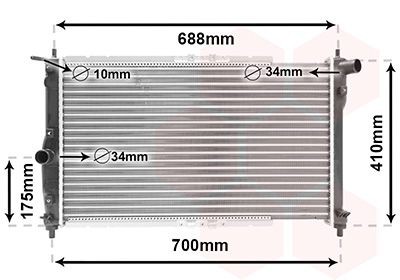 Radiator VAN WEZEL 81002014