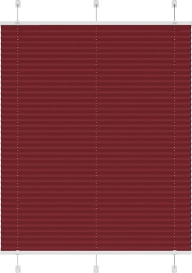 Plisségardin Bordeaux Rød 105x100 cm Stoff Bredde 104,4