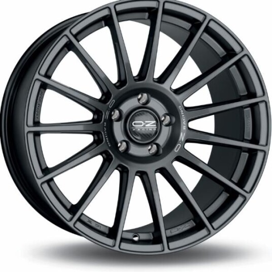 Oz Superturismo Dakar Matt Black Silver Lettering 10x20 5x130 ET48 B71.6