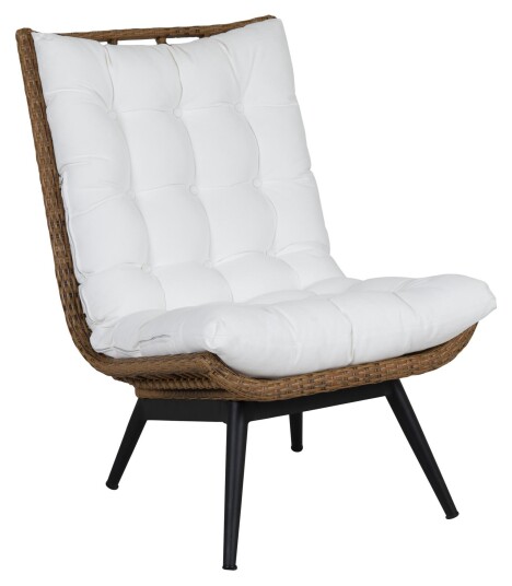 Brafab Covelo Loungestol m. pute, Natur/Hvit Brafab Covelo Loungestol m. pute, Natur/Hvit