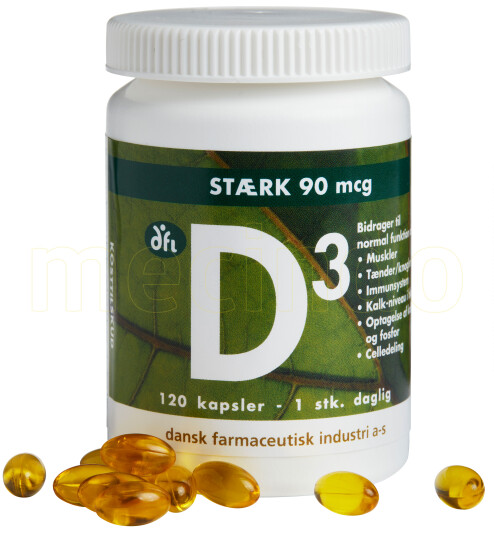 DFI D3-vitamin 90 mcg 120 Kapslar DFI D3-vitamin 90 mcg 120 Kapslar