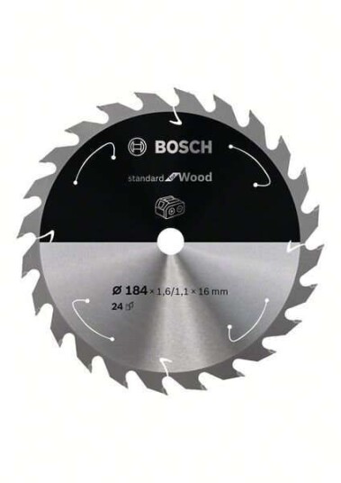 Bosch Standard For Wood-Sirkelsagblad For Batteridrevne Sager 184x1,6/1,1x16 T24