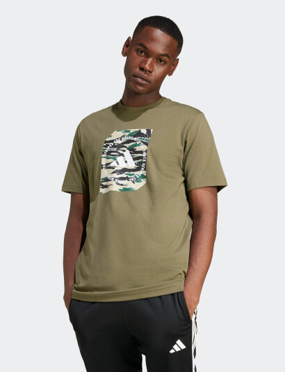 adidas Sportswear M C Camo Box T - Khaki green - M