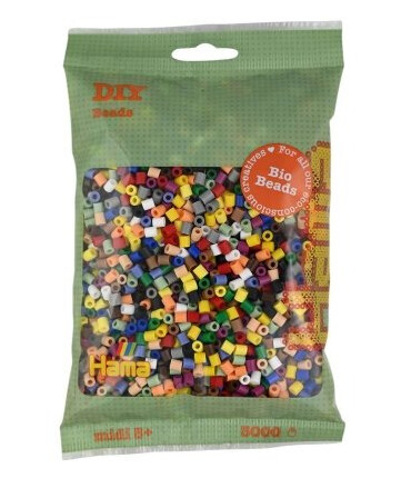 Hama Bio Midi Perler 3000Stk Mix 199 (15 Farver)