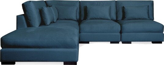 Dubai sjeselongsofa høyre fløyel ekstra dyp Blå Dubai sjeselongsofa høyre fløyel ekstra dyp Blå
