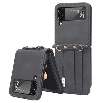 Samsung Galaxy Z Flip4 Hybrid-deksel med Kortholder Svart