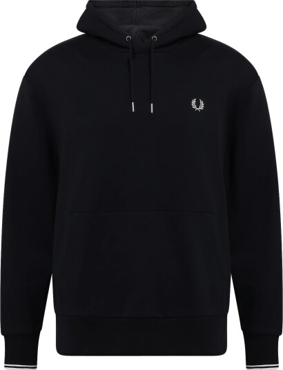Fred Perry Tipped Hooded Sweatshirt   Black   XS