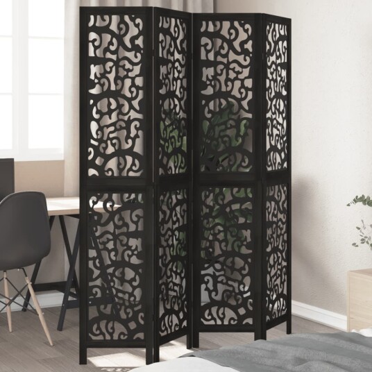  Romdeler 4 paneler svart heltre keisertre 8721012074514