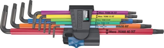 Wera 967/9 TX XL Torxnøkkelsett 9 Deler med Inn Holder