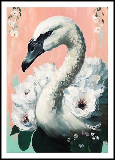 Swan Elegance Plakat / 50x70cm