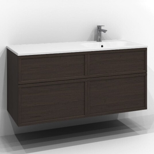 Svedbergs Poem Ramme Servantskap D45 med 4 Skuffer Brun ask / 120cm Push Open SV-34512454-P