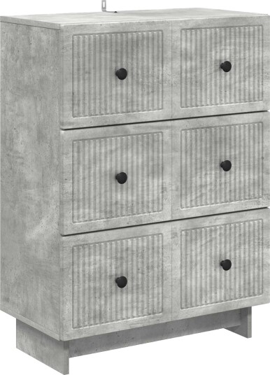 vidaXL Skuffeskap Betonggrå 66 x 34,5 x 90 cm Konstruert tre vidaXL Skuffeskap Betonggrå 66 x 34,5 x 90 cm Konstruert tre