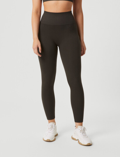 Björn Borg Studio Seamless Rib Tights - Grey - XL Björn Borg Studio Seamless Rib Tights - Grey - XL