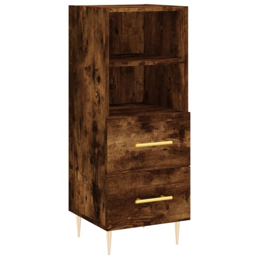 vidaXL Highboard røkt eik 34,5x34x180 cm konstruert tre 8720845487164