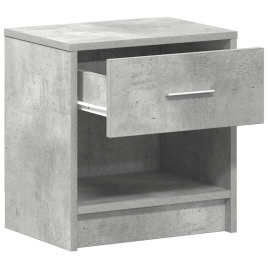  Nattbord 2 stk med skuff betonggrå 39x28x41 cm