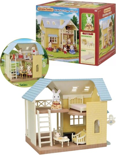 Sylvanian Families Bluebell Cottage hus med figur og møbler