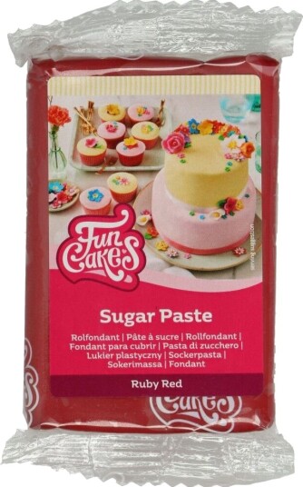 Mørk Rød Fondant Fra Funcakes, 250g | Slikkepott.No Mørk Rød Fondant Fra Funcakes, 250g | Slikkepott.No