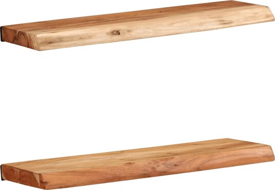 Vegghyller 2 stk 60x20x3,5 cm heltre akasie