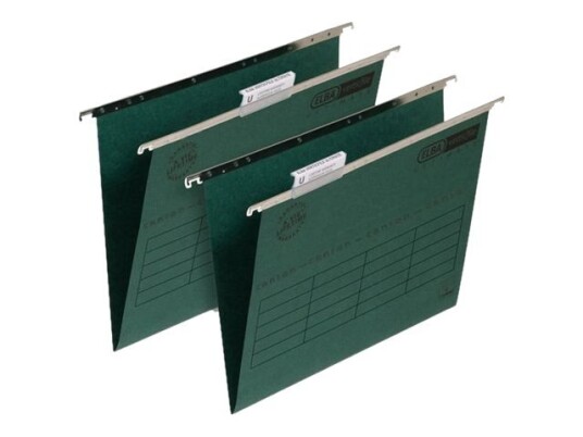 Elba Verticfile Ultimate Hengefil V-Sokkel For A4 Grånn (En Pakke 50)