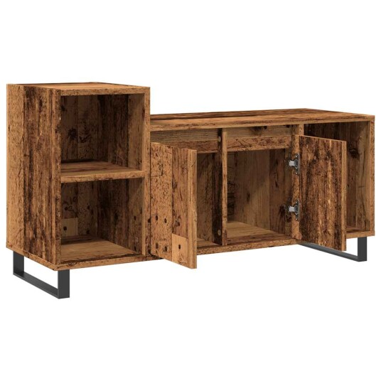  TV-benk gammelt tre 100x35x55 cm konstruert tre 8721158445896
