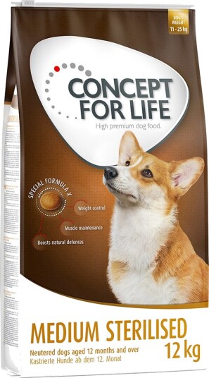 Concept For Life Tørrfôr Medium Sterilised 2 X 12 kg
