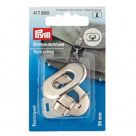 Prym Vrilås Veskelås Mykt Stål Sølv 35x20mm 1 stk
