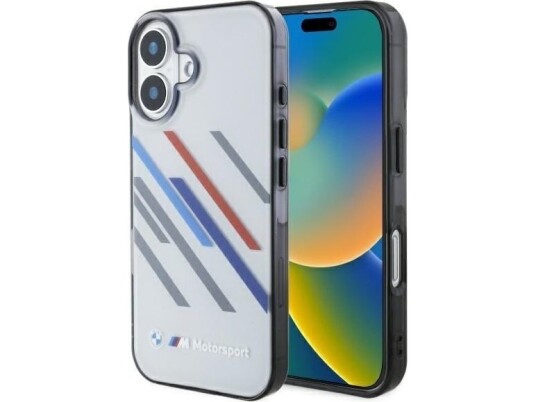 Bmw Bmw Bmhcp16m23htrag Iphone 16 Plus 6.7" Szary/Grey Hardcase Motosport Iml Random Stripes