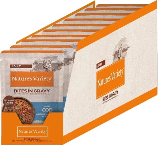 Nature’S Variety Våtfôr Nature'S Variety Biter I Saus Torsk 22 X 85 G