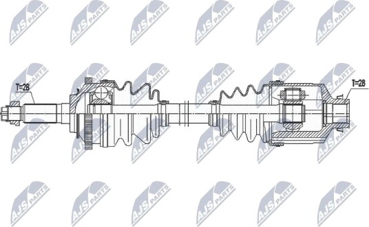 Nty Drivaksel NTY NPW KA 370 Nty Drivaksel NTY NPW KA 370