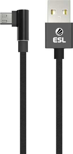 ESL USB til microUSB gamingkabel, 2 m (sort)