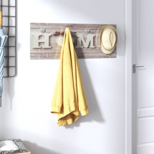 vidaXL Veggmontert knaggrekke 80x30 cm herdet glass Home
