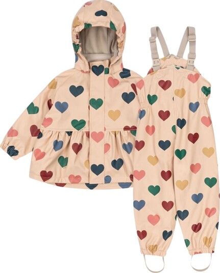 Konges Sløjd Regntøy M/u Seler/Fleece PU Rainy Palme Bon C Konges Sløjd 1½ år (86) Regntøy Beige Rosa