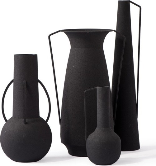 Polspotten Vases Roman Vases 4 Pcs  Black