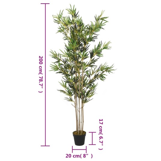Kunstig bambustre 1380 blader 200 cm grønn Kunstig bambustre 1380 blader 200 cm grønn